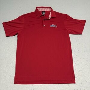 Foot Joy Men's Size Medium The Ole Miss Golf Course Rebels Red Golf Polo Shirt